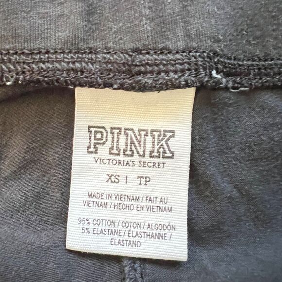 PINK Victoria's Secret Cropped Leggings Capris Size XS Black - Picture 3 of 8